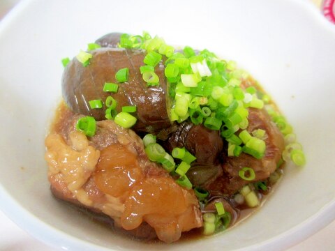 豚バラ軟骨とナスの煮物（圧力鍋）